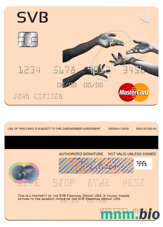USA SVB Financial Group przykład karty mastercard w formacie PSD